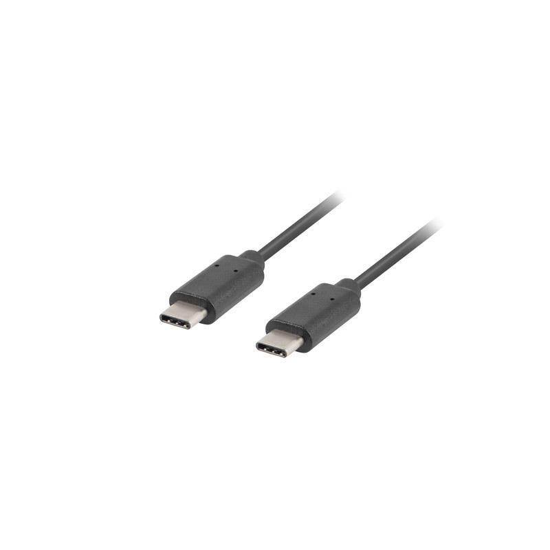 Kabel USB 2.0 Lanberg Type-C M/M 0,5m czarny