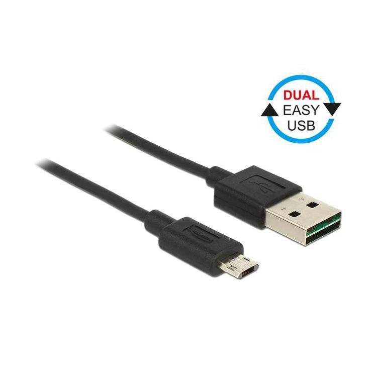 Kabel Micro USB AM-BM Dual Easy-USB 1m