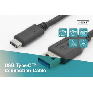 Kabel połączeniowy USB 3.1 Gen.1 SuperSpeed 5Gbps Typ USB A/USB C M/M 1m Czarny