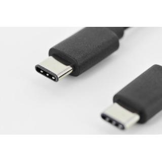 Kabel połączeniowy USB 2.0 HighSpeed Typ USB C/USB C M/M 1m Czarny