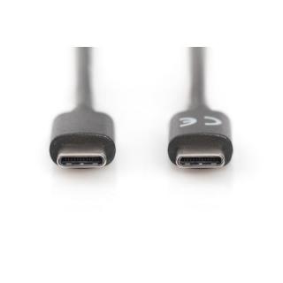 Kabel połączeniowy USB 2.0 HighSpeed Typ USB C/USB C M/M 1m Czarny