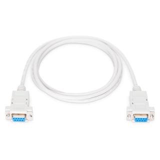 Kabel połączeniowy RS232 null-modem Typ DSUB9/DSUB9 Ż/Ż 1,8m Szary