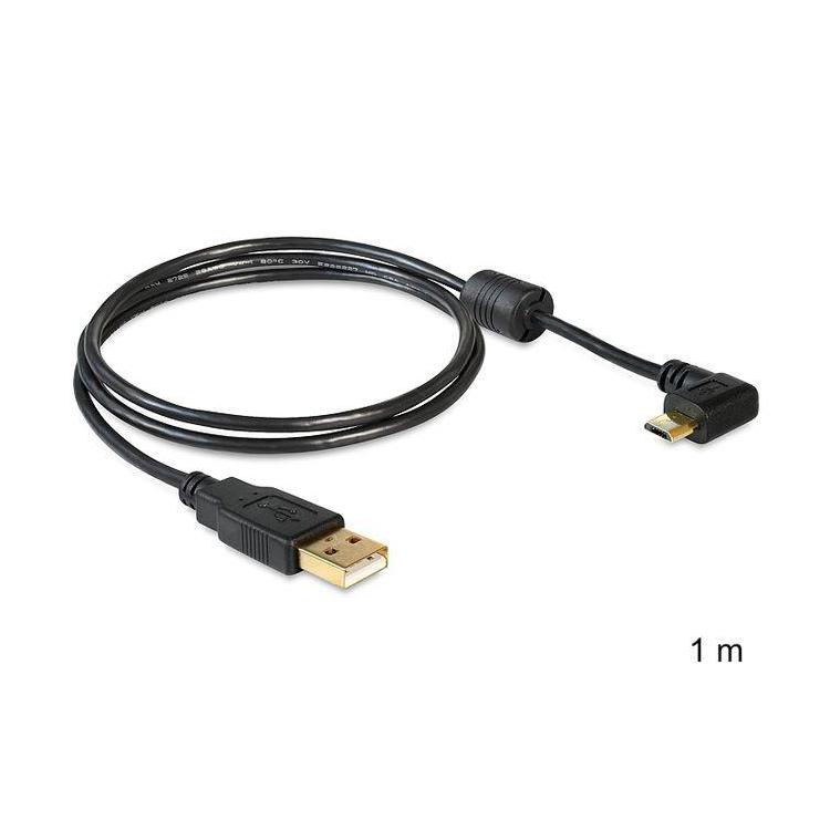 Kabel Micro USB AM-MBM5P kątowy lewy/prawy 1m