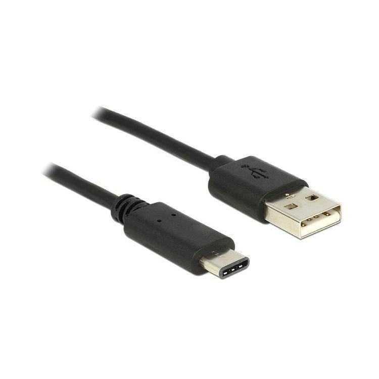 Kabel USB Type-C(M)-USB 2.0(AM) 1m Czarny