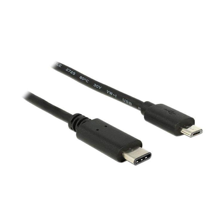 Kabel USB Type-C(M)-USB Micro B(M) 2.0 1m