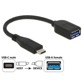 Adapter USB Type-C(M)- USB-A(F) 3.1 Gen2 10cm