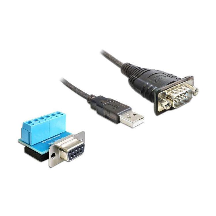 Adapter USB - Serial 9 pin + Serial (F) Kostka zaciskowa 6 pin