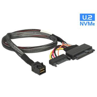 Kabel SAS SFF-8643 - SAS U.2 SFF-8639 + SATA zasilajcy 50 cm