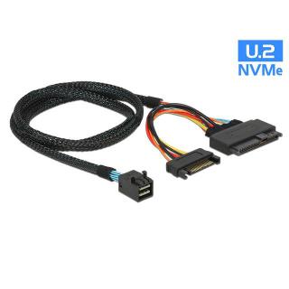 Kabel SAS SFF-8643 - SAS U.2 SFF-8639 + SATA zasilający...