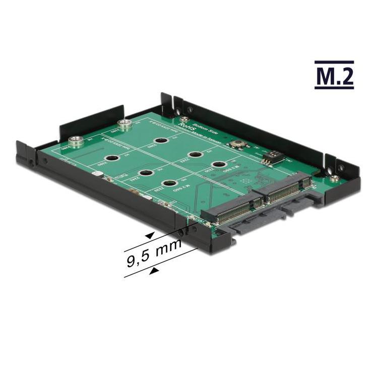 Adapter SATA 22Pin - 2x M.2 NGFF 2.5 cala