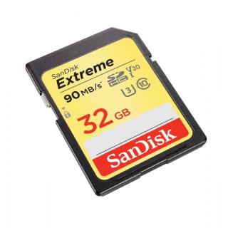 Extreme SDHC 32GB 90/40 MB/s V30 UHS-I U3