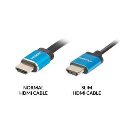 Kabel HDMI Lanberg M/M v2.0 1m 4K slim czarny