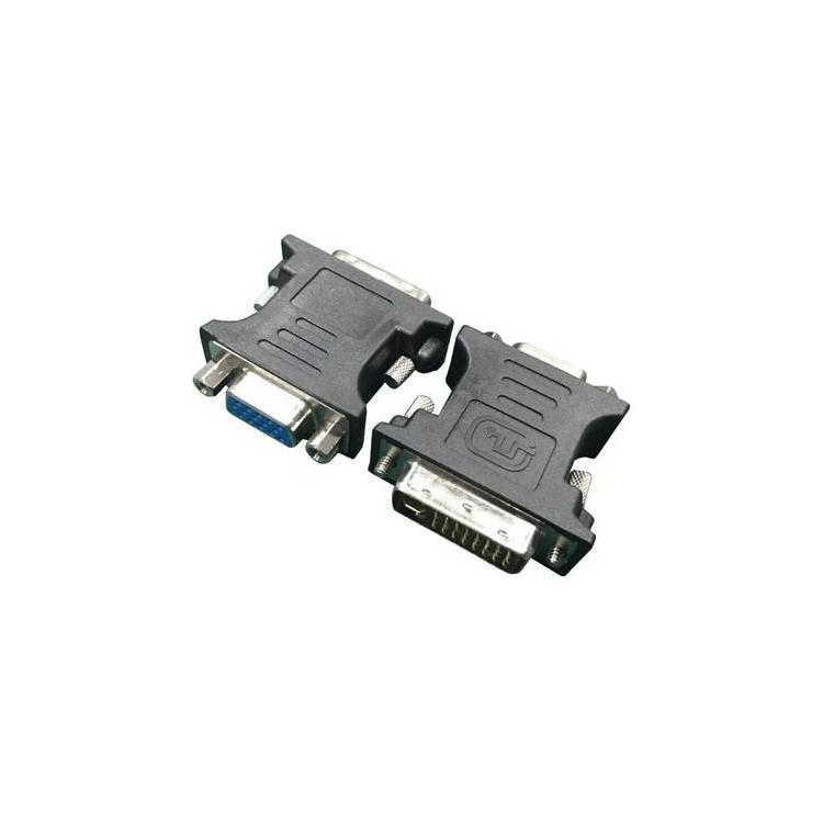 Adapter DVI- VGA (24M/15F) czarny