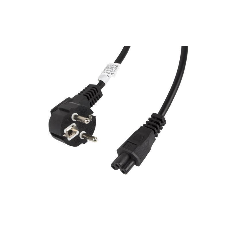 Kabel zasilający Lanberg CEE 7/7 - IEC 320 C5 notebook (miki) 3m VDE czarny