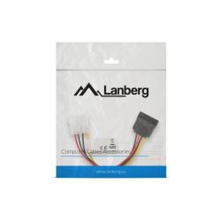 Kabel zasilający Lanberg Molex(M) - SATA(F) 0,15m