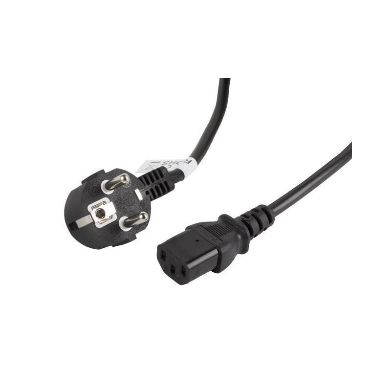 Kabel zasilający Lanberg CEE 7/7 - IEC 320 C13 3m VDE czarny