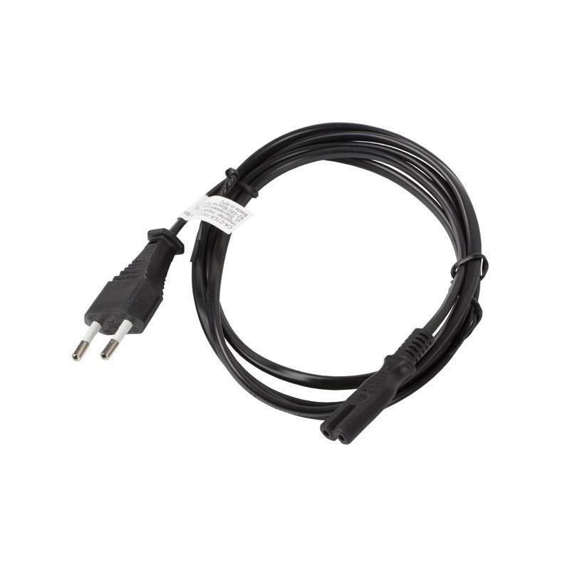 Kabel zasilający Lanberg CEE 7/16 - IEC 320 C7 EURO (radiowy) 3m czarny