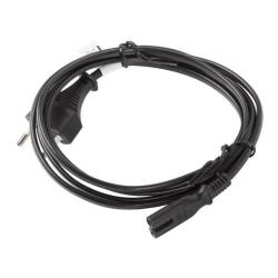 Kabel zasilający Lanberg CEE 7/16 - IEC 320 C7 EURO (radiowy) 3m VDE czarny