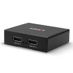 Splitter HDMI 2.0 LINDY 2 Port 10,2G 4K 3D czarny