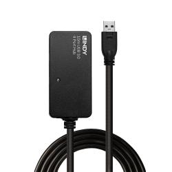 Kabel USB 3.0 LINDY Active Extension Pro Hub 10m czarny