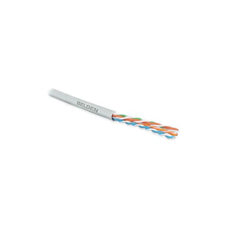 Kabel teleinformatyczny, instalacyjny, U/UTP kat.5e 4x2xAWG24/1, drut, miedziany, PVC, 305m, szary