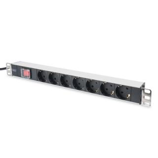 Listwa zasilająca PDU 19" RACK 7xSchuko, 2m 1xSchuko,...