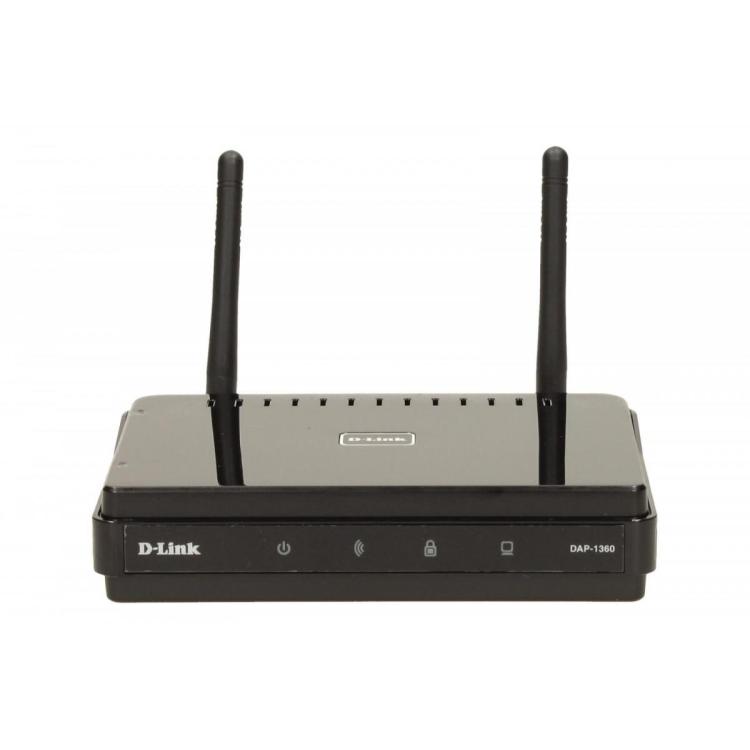 DAP-1360 punkt dostępu WiFi N300 (2.4GHz) 1xLAN 2xRP-SMA (odkręcane) MIMO WDS