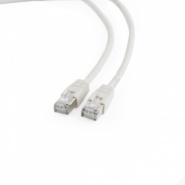 Patch cord ekranowany FTP kat.6 oslonka zal. 0.25m szary