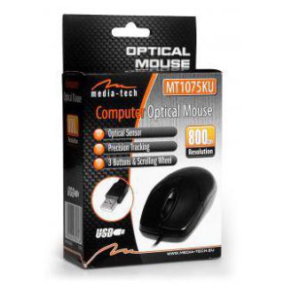 Mysz optyczna USB (MT1075KU) 800 dpi, 3 przyciski i rolka