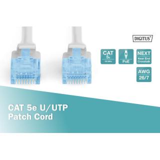 Patch cord kat.5e UTP CU AWG 26/7 0,25m Szary