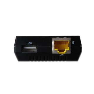 Wielofunkcyjny serwer wydruku/Print server 1xUSB 2.0 Hub sieciowy, NAS, 1x RJ45, LAN 10/100Mbps