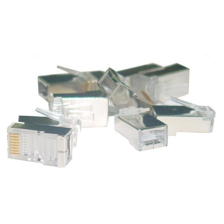 Wtyk RJ45 ekranowany kat.5e uniwersalny drut/linka 8P8C 100szt