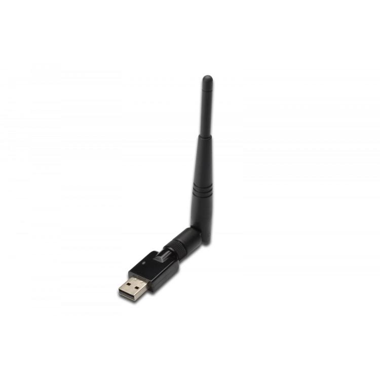 Mini karta sieciowa bezprzewodowa WiFi 300N 300Mbps na USB 2.0 z anteną