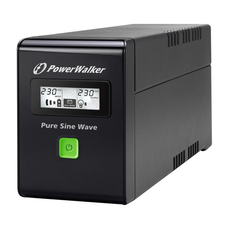 UPS POWER WALKER LINE-INTERACTIVE 600VA 3X IEC 230V,PURE SINE WAVE,RJ11/45 IN/OUT,USB,LCD (Pełna sinusoida)