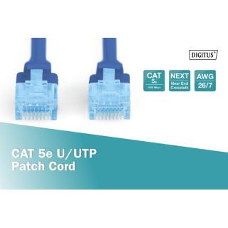 Patch cord U/UTP kat.5e PVC 0,5m niebieski