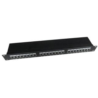 Patch Panel 24 Porty 1U 19'' Kat.5e ekran z funkcją...