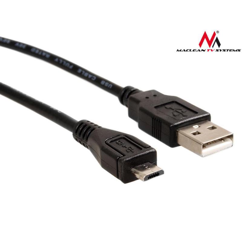 Kabel USB 2.0 Maclean MCTV-746 USB A (M) - Micro USB B (M) czarny, 3m