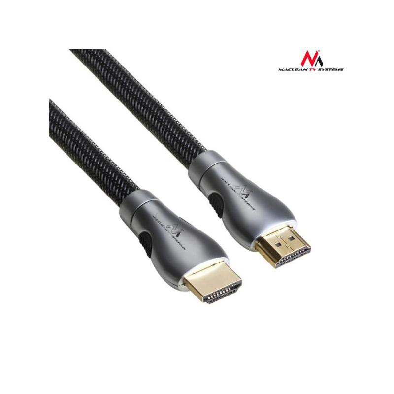 Kabel HDMI Maclean MCTV-705 HDMI 2.0 (M) - HDMI 2.0 (M) 30AWG 4K 60Hz metalowe końcówki 3m