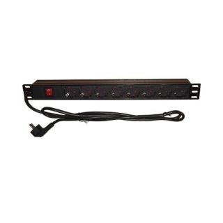 Listwa zasilająca RACK PDU 1U 16A/230V 8 gniazd Schuko 2m