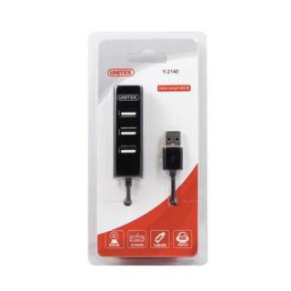 Hub 4x USB 2.0, Y-2140, Ladowanie tel., czarny