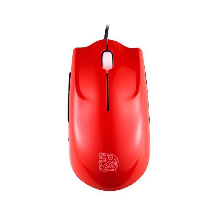 Tt eSPORTS Mysz dla graczy - Saphira Red 3500DPI Laser Rubber coating