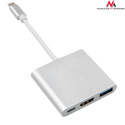 Kabel adapter Maclean MCTV-840 USB 3.1 Typ C (M) - HDMI...