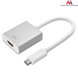 Kabel adapter Maclean MCTV-841 USB 3.1 Typ C (M) - HDMI...