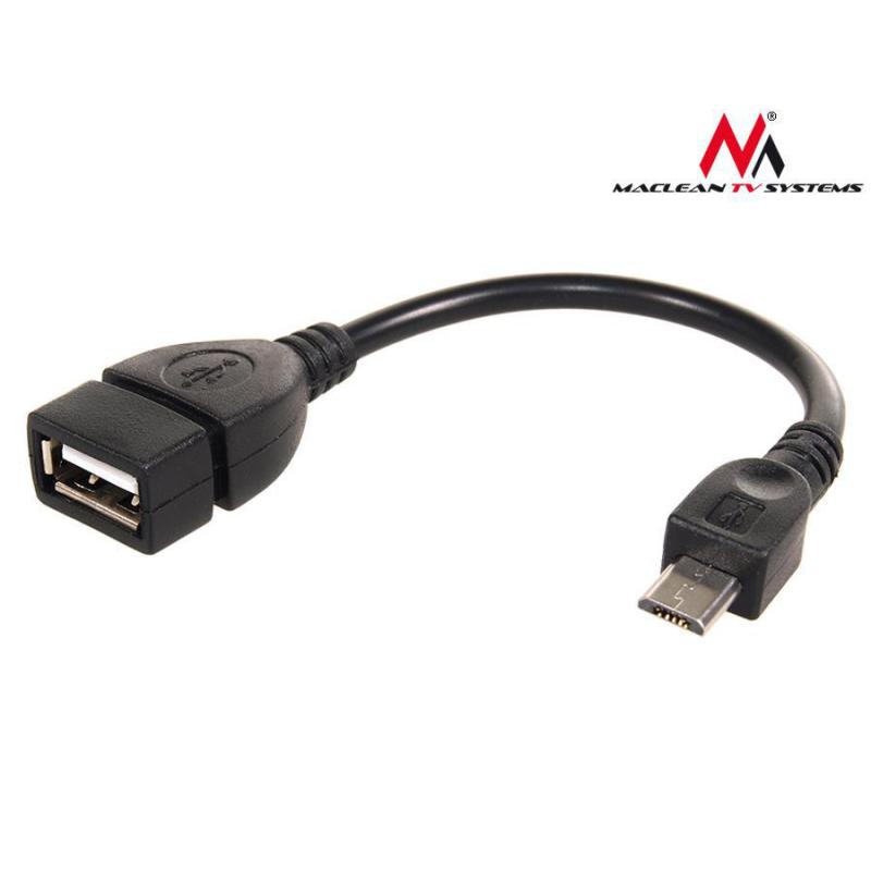 Kabel adapter Maclean MCTV-696 USB 2.0 (F) - MicroUSB typu B (M)