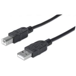 Kabel Manhattan USB 2.0 AM-BM do drukarki, ekaranowany 1m...