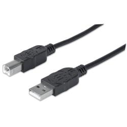 Kabel Manhattan USB 2.0 AM-BM do drukarki, ekaranowany 5m...