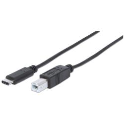 Kabel Manhattan USB-C-B M/M 1m czarny