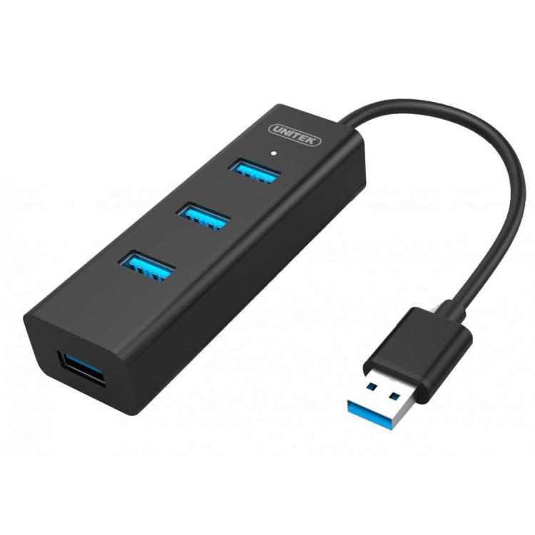 Hub 4x USB 3.0 BC1,2 CZARNY