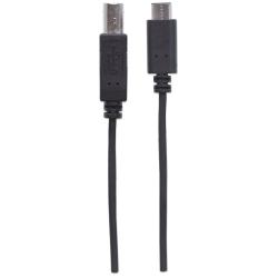 Kabel Manhattan USB-C-B M/M 1m czarny