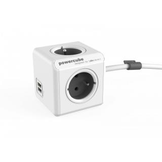 Listwa zasilająca PowerCube Extended USB 1,5m 2402GY/FREUPC Szara